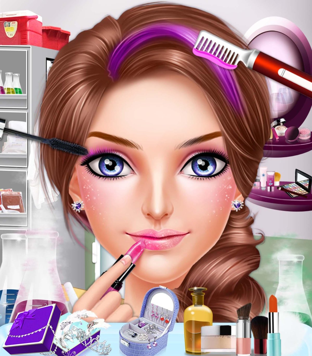 Силуэт девушки для парикмахерской