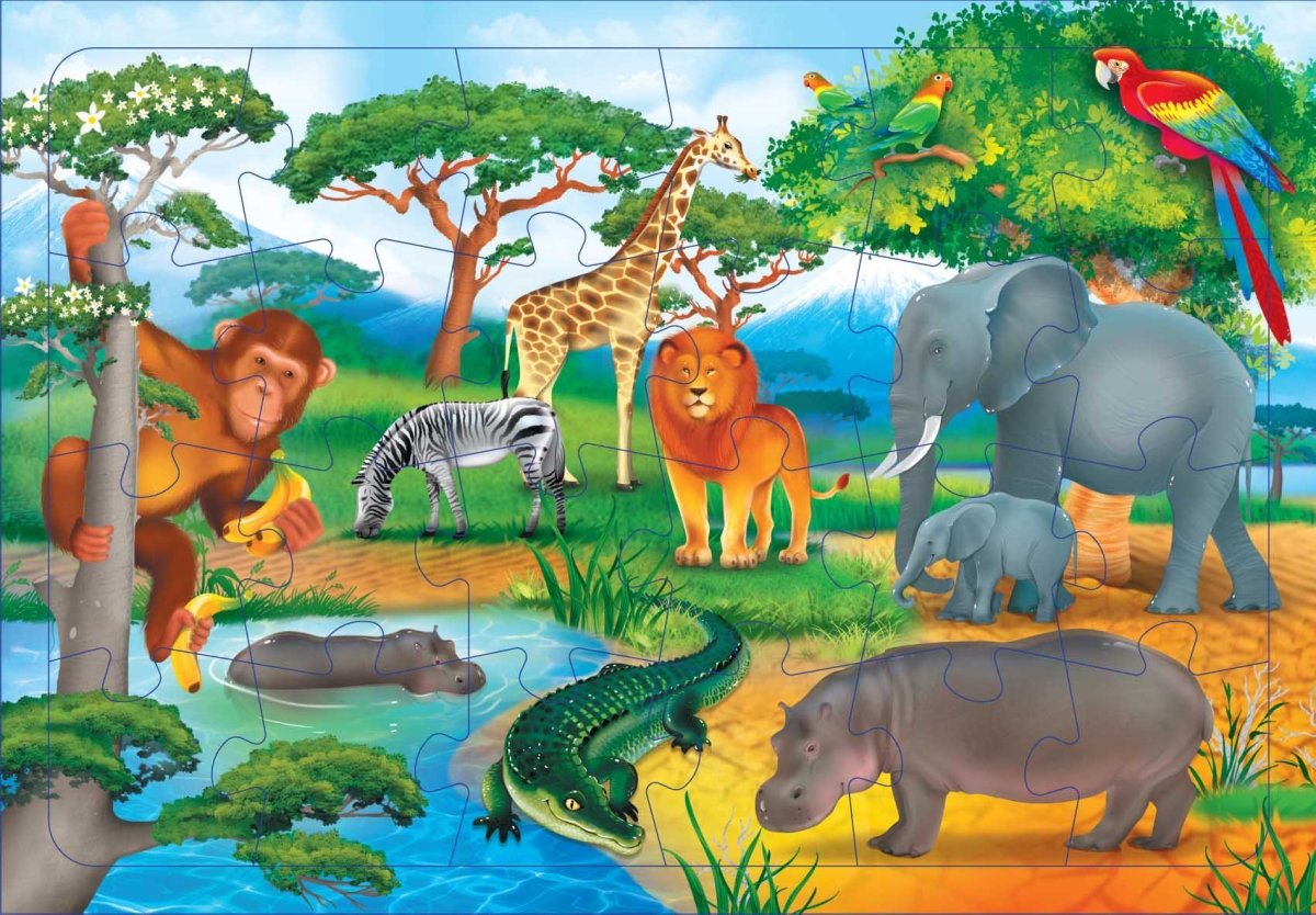 Пазл Larsen «Африканская Саванна», 65 Эл.