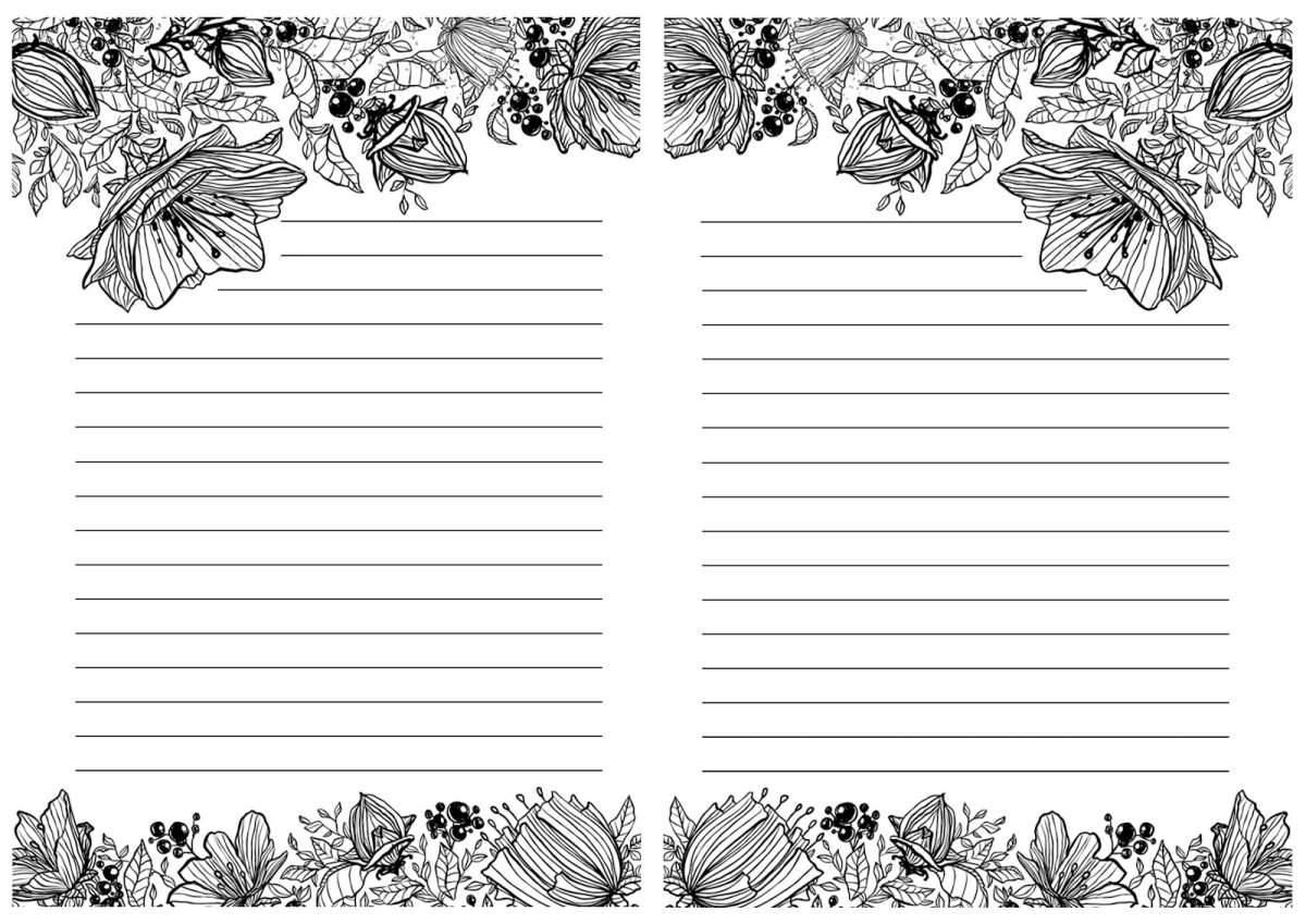 Листы блокнота для распечатки