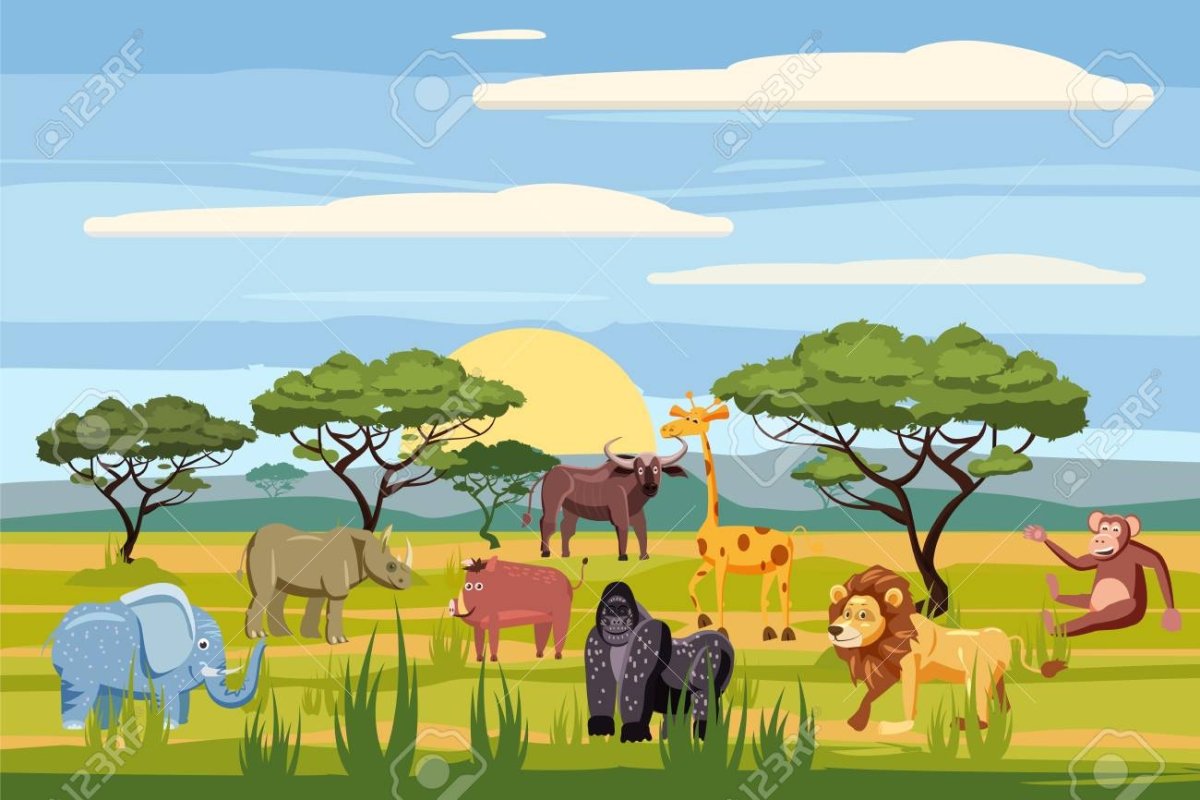 Животные Африки для детей