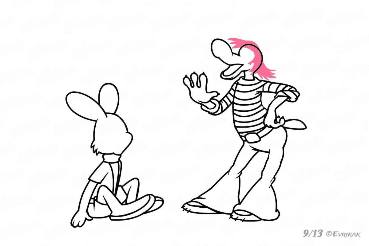 Поэтапное рисование волка из ну погоди