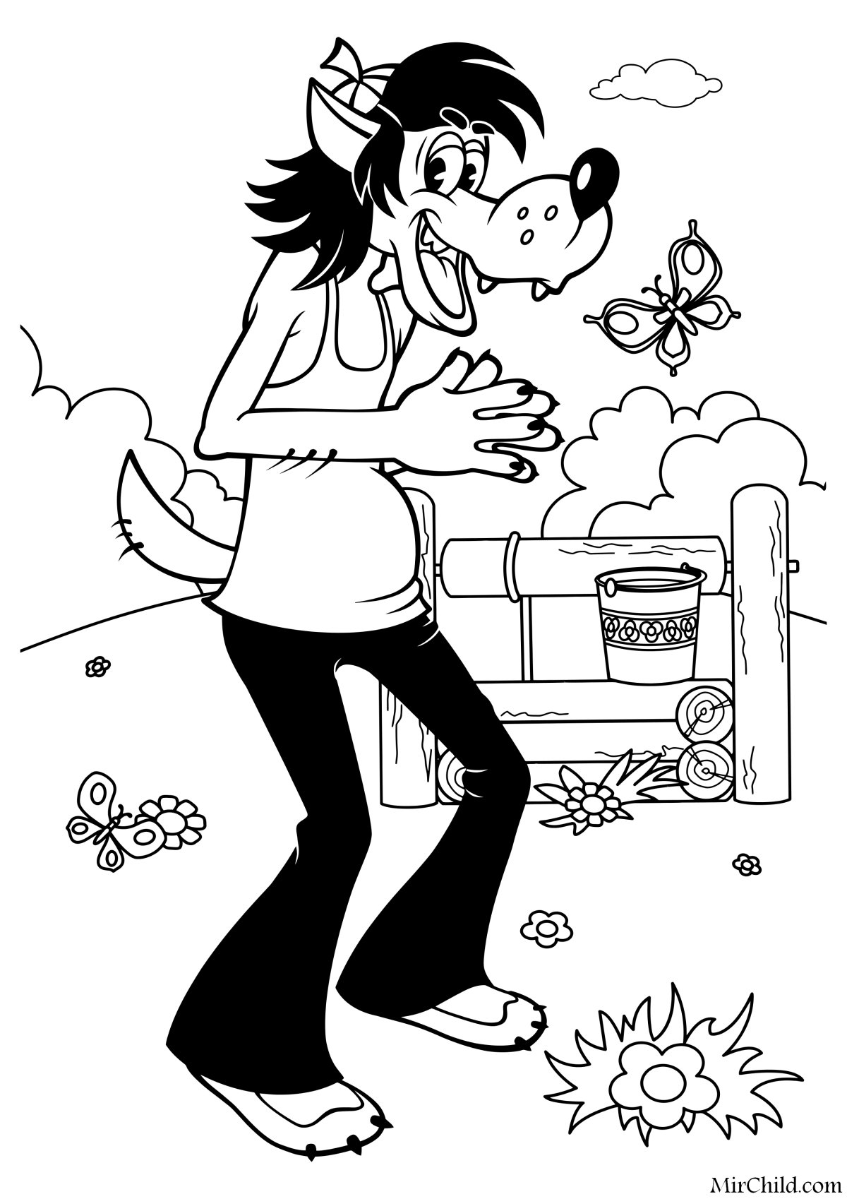 Детский рисунок ну погоди