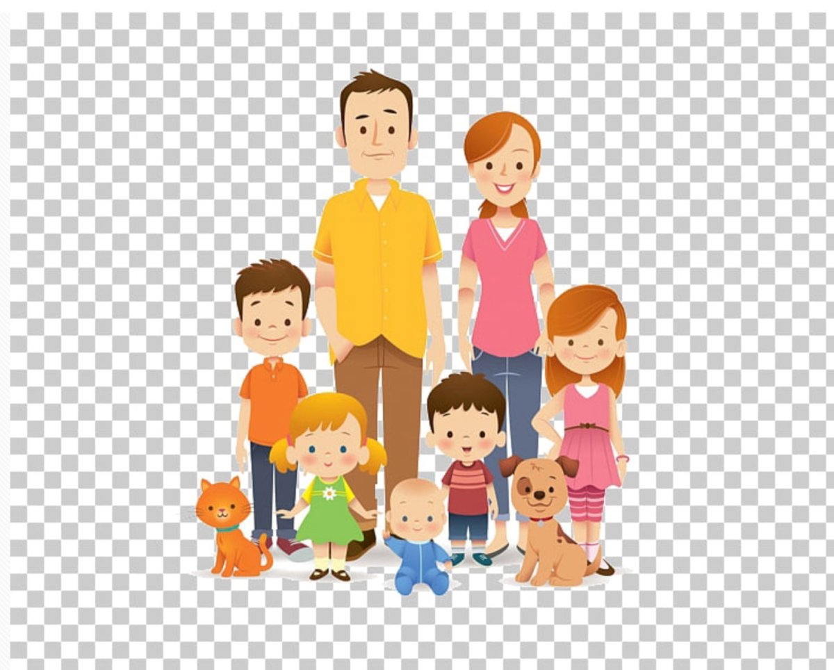 Многодетная мать вектор