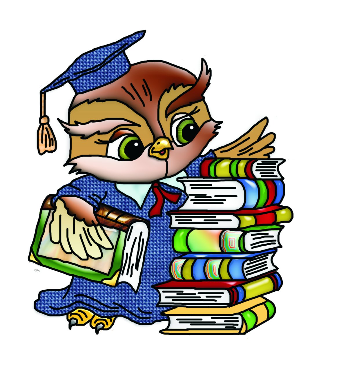 Сова с книгой