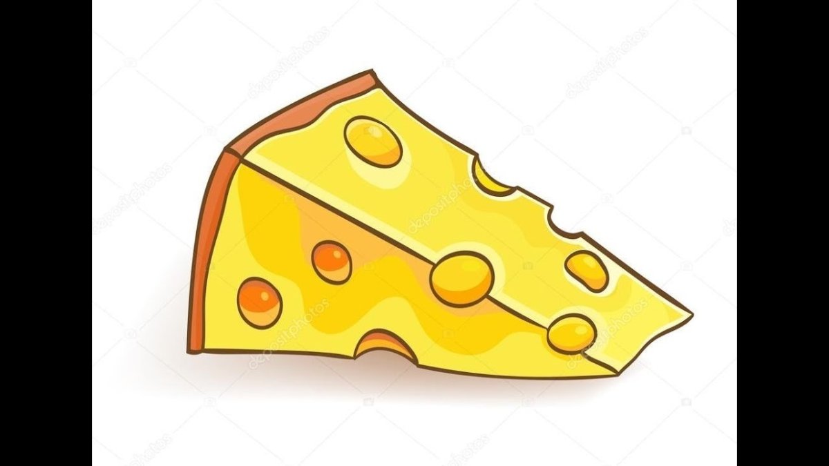 Круг сыра с кусками