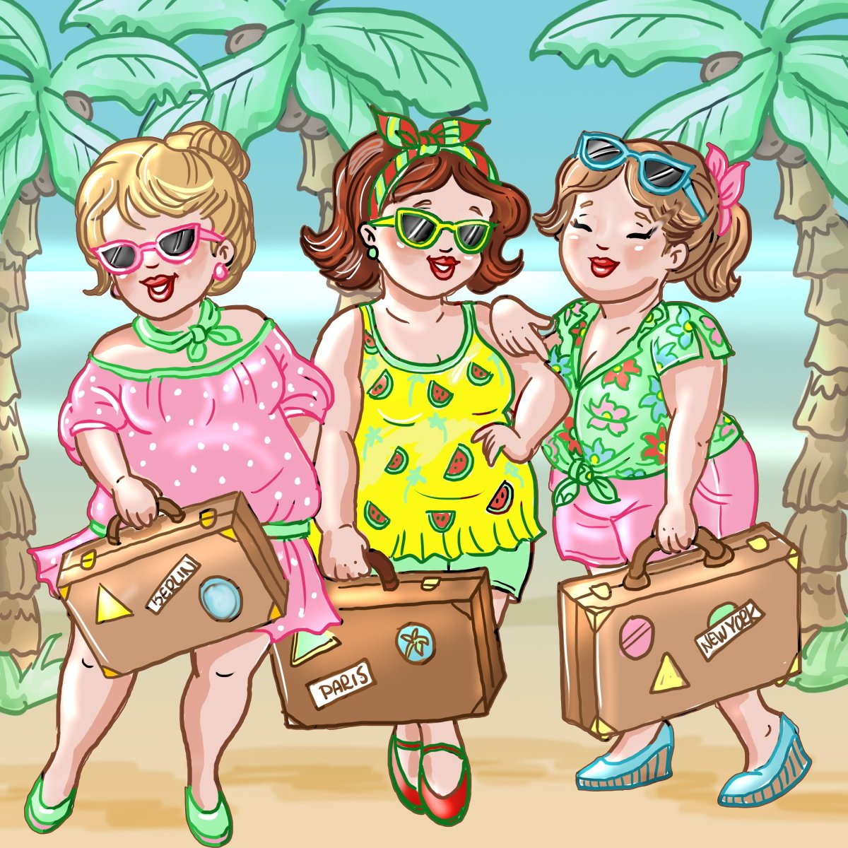 Веселые девчонки мультяшные