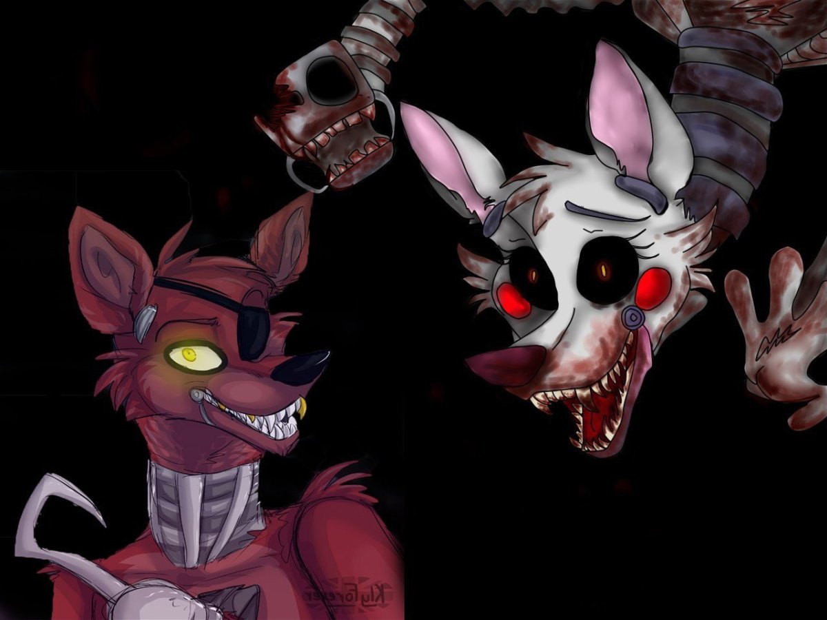 Кошмарная Мангл и кошмарный Фокси