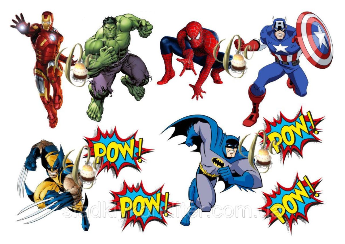 Герои Марвел топперы