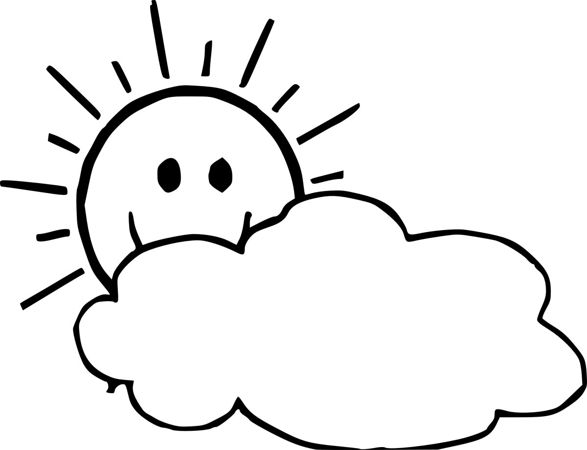 Тучка раскраска для детей