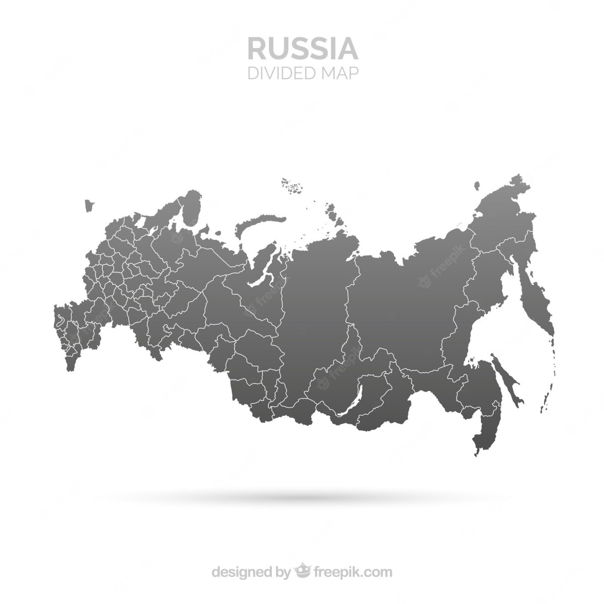 Карта России с субъектами Федерации 2022