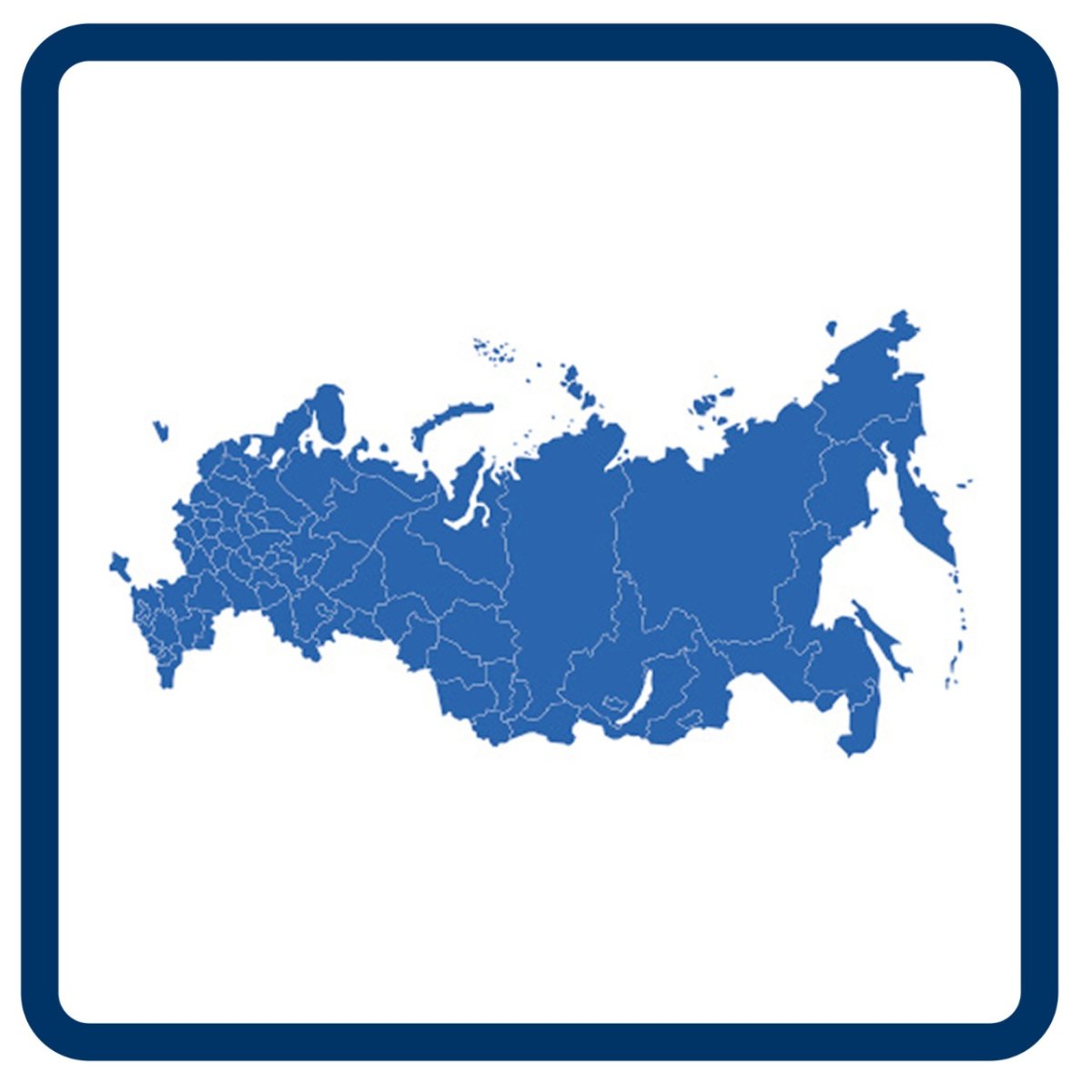 Карта России черно белая