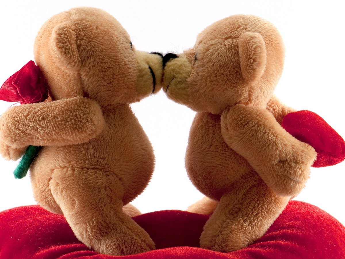 Мишки обнимаются