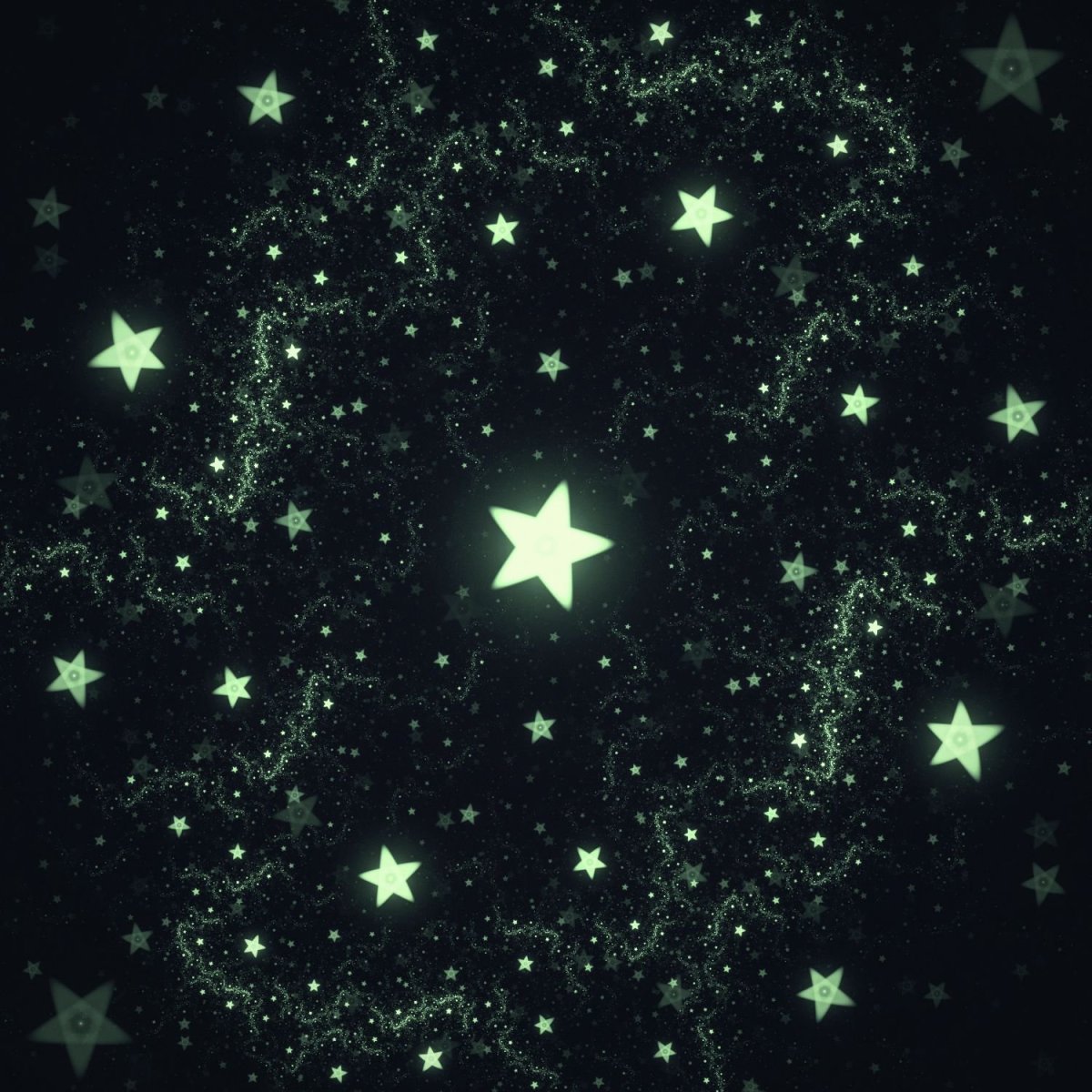 Зеленый фон со звездами