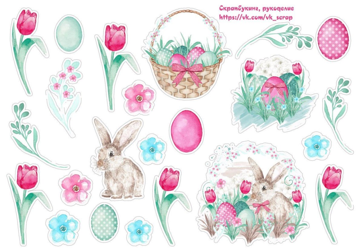 Высечки для скрапбукинга Пасха