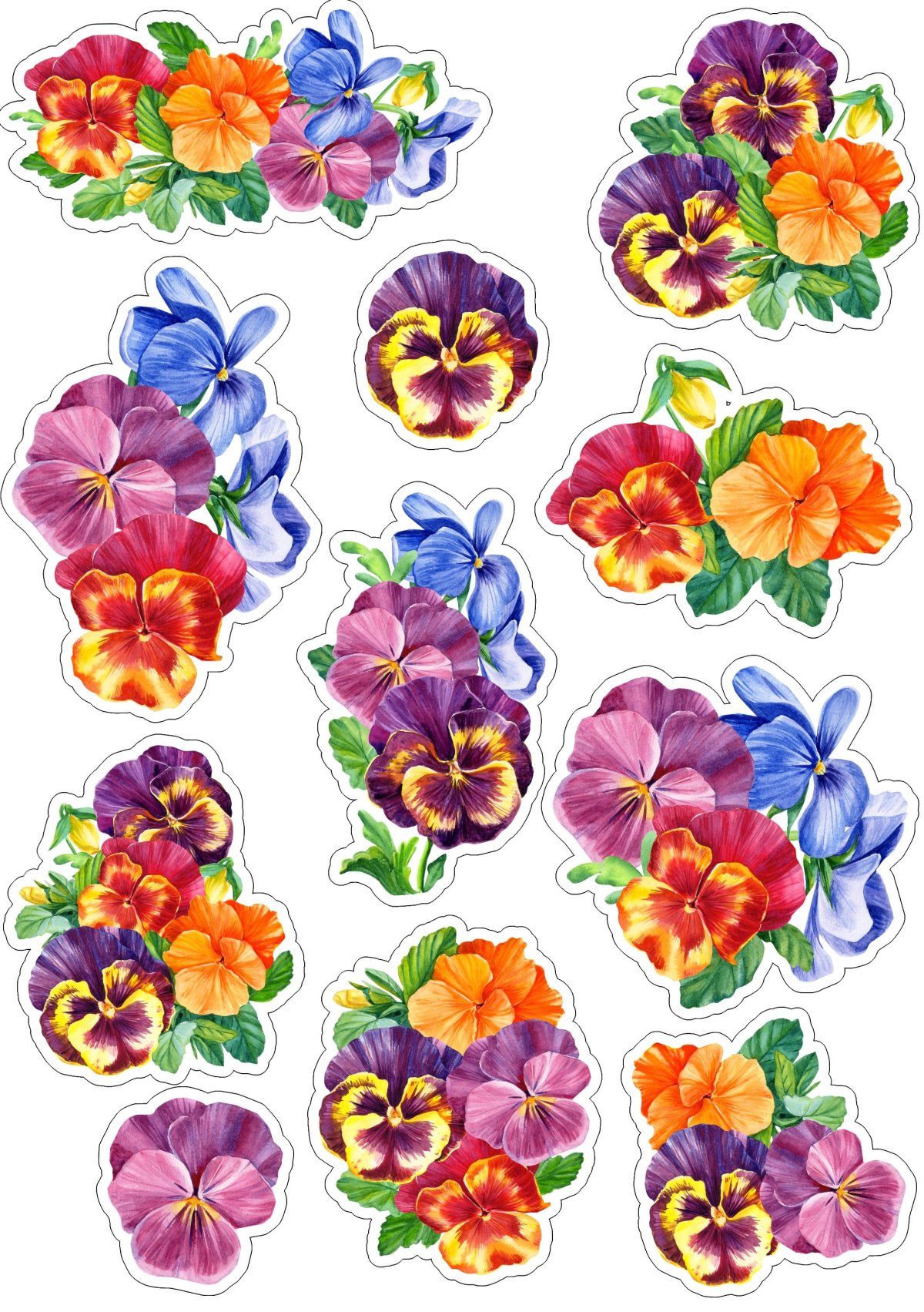 Наклейки - цветочки