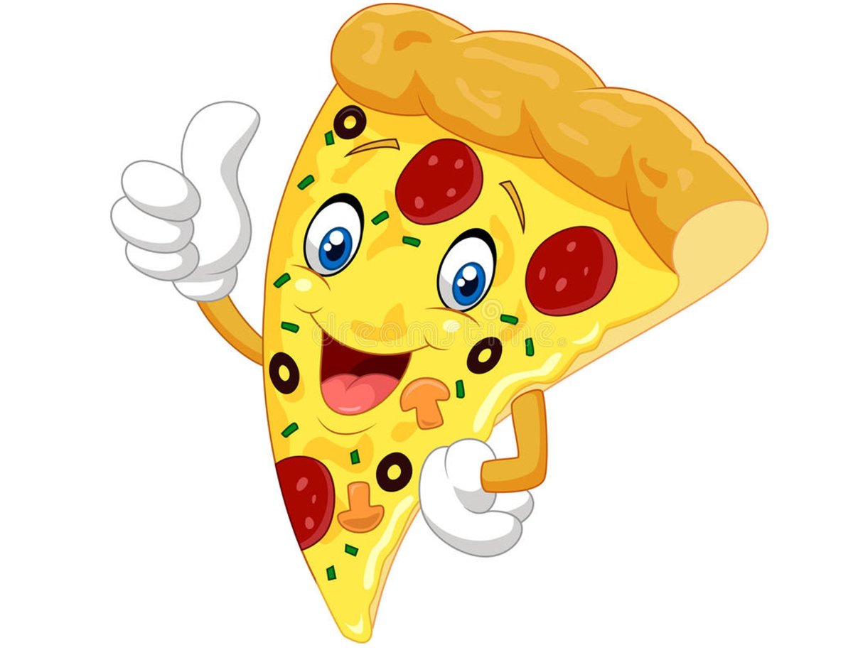 Весёлый кусочек пиццы