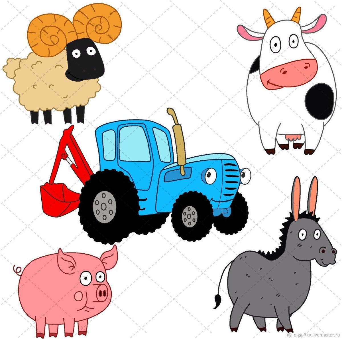 Синий трактор магазин