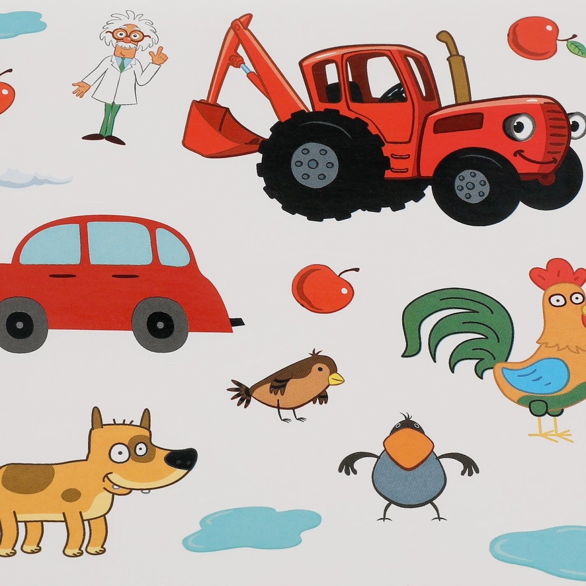 Синий трактор обои