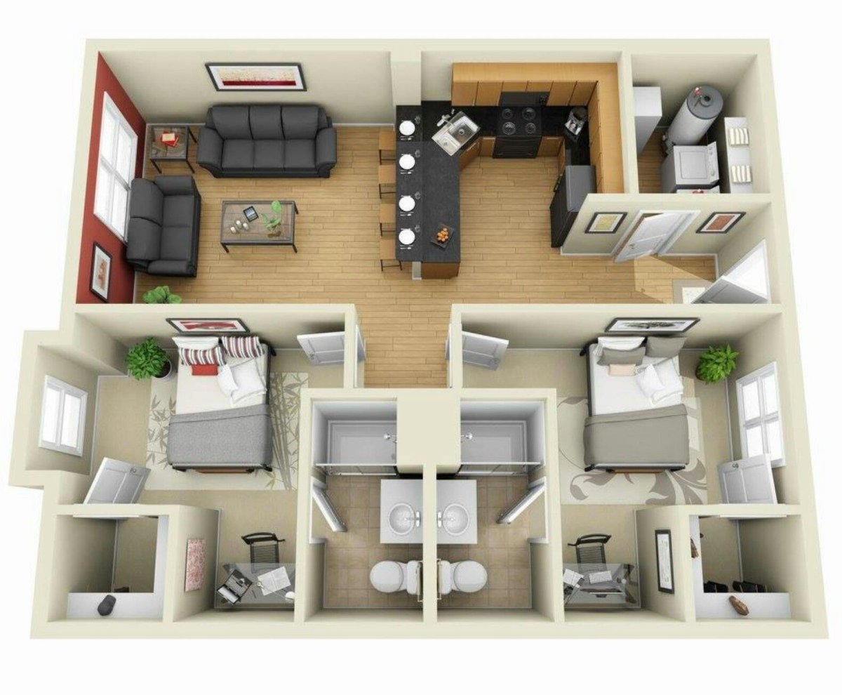 Планировка квартиры вид сверху