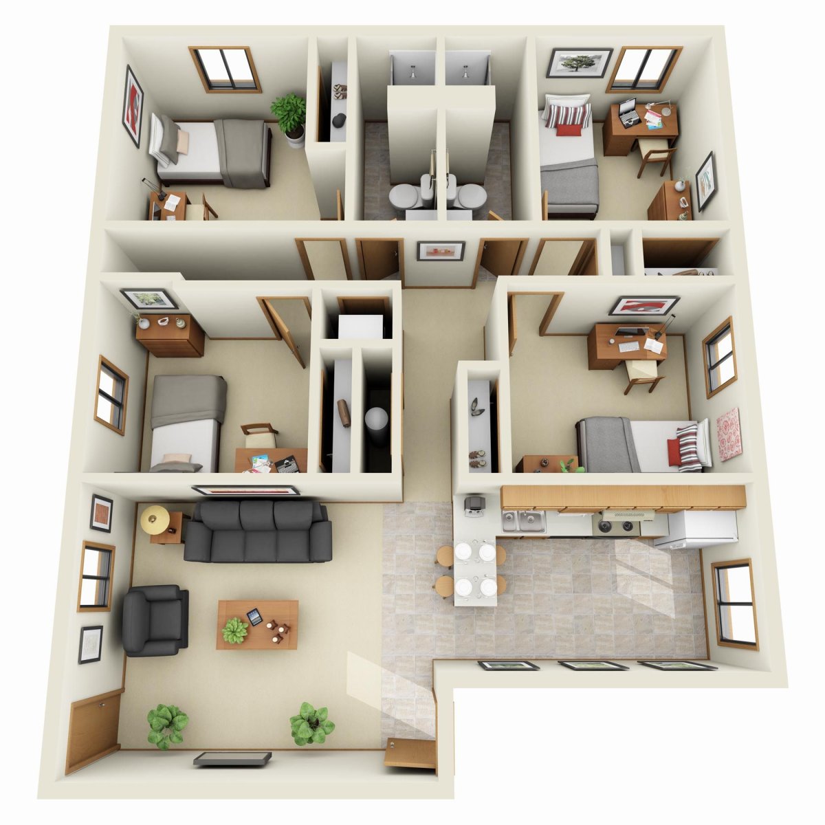 Планировка вид сверху