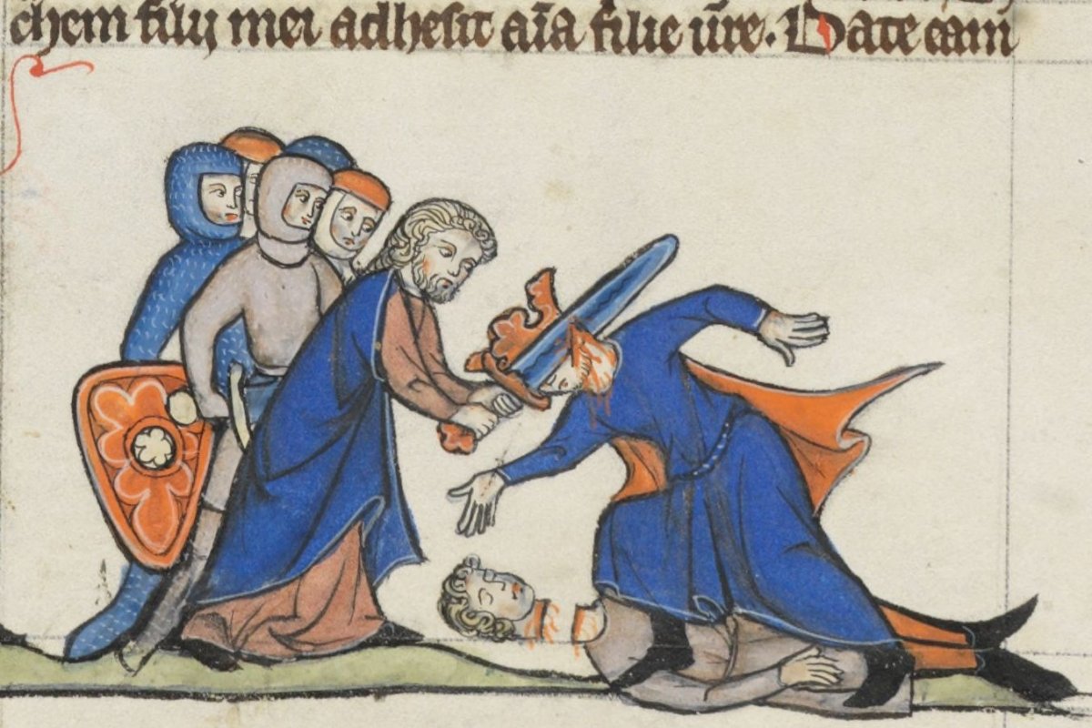 Средневековая миниатюра епископ