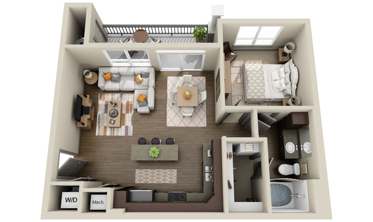 Дизайн интерьера вид сверху