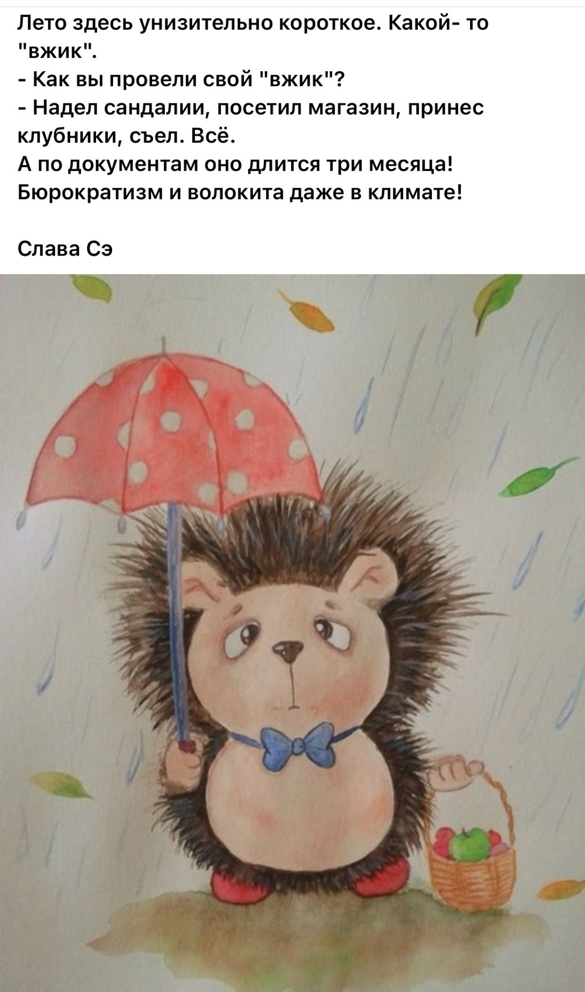 Ежик красками