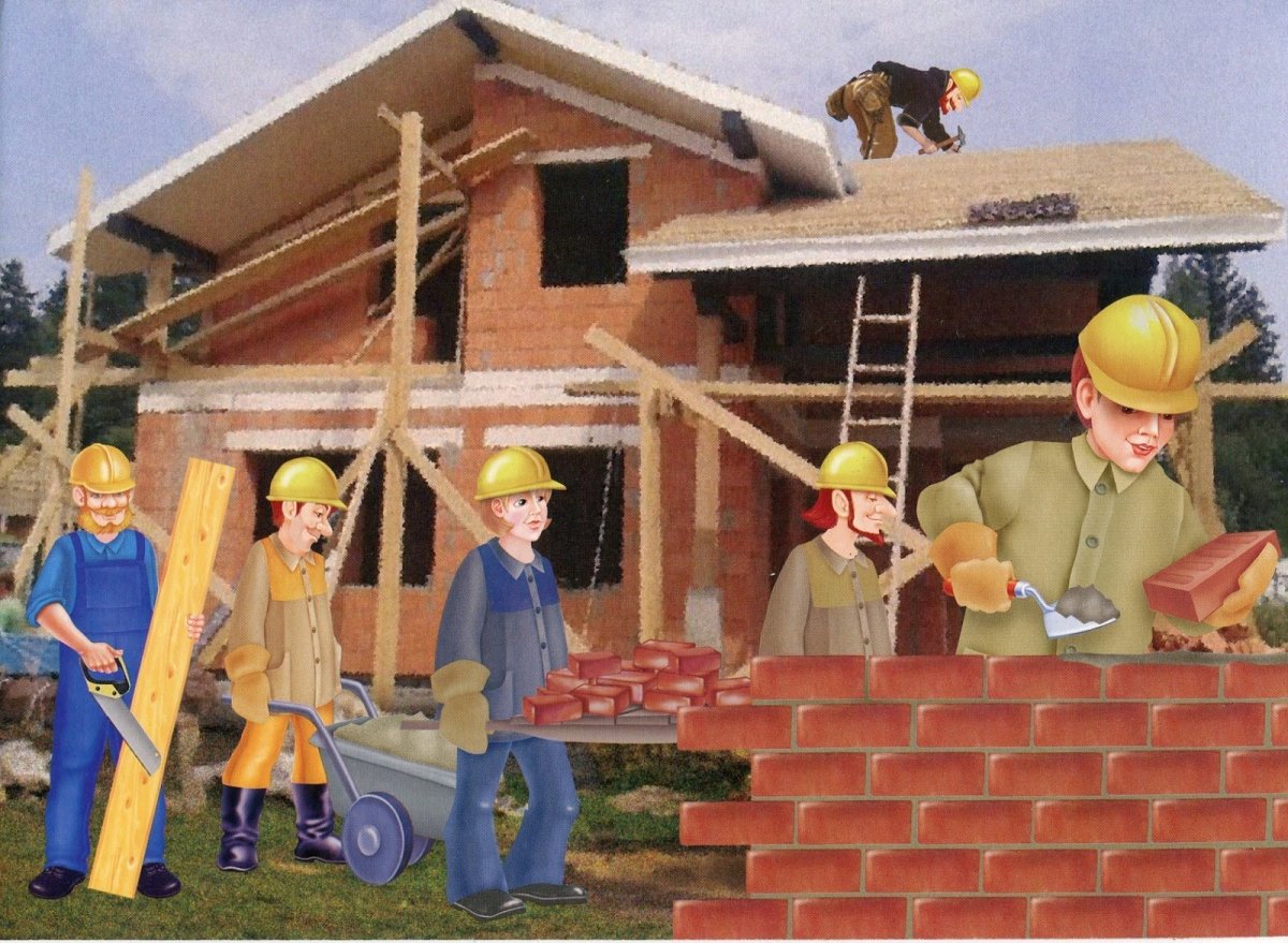 Строящийся дом для детей
