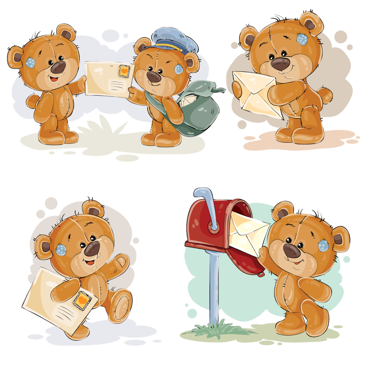 Набор векторных мишек