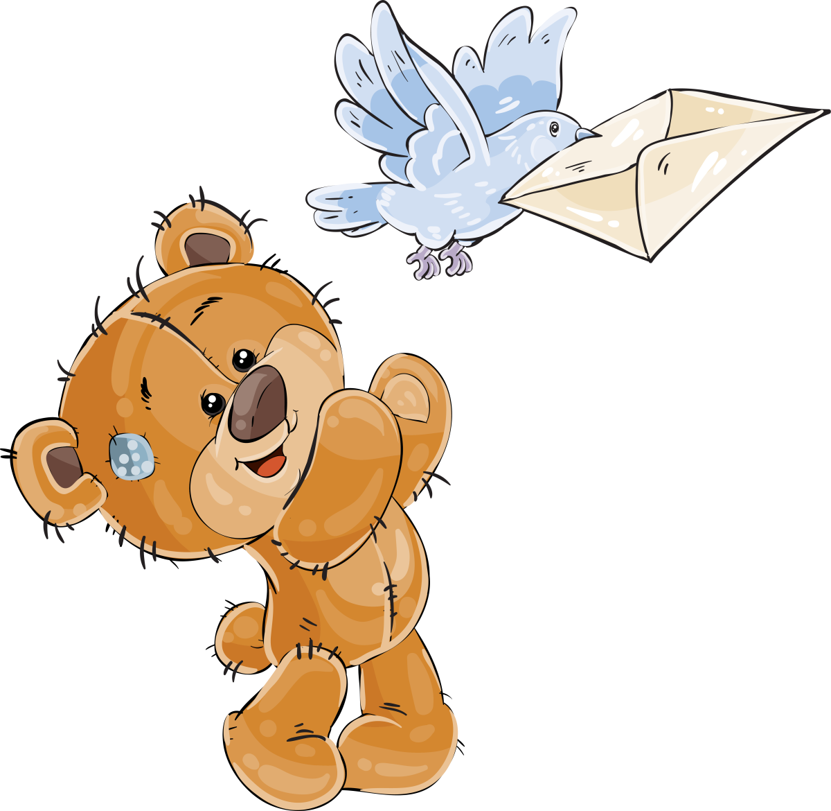 Медвежата мальчик и девочка