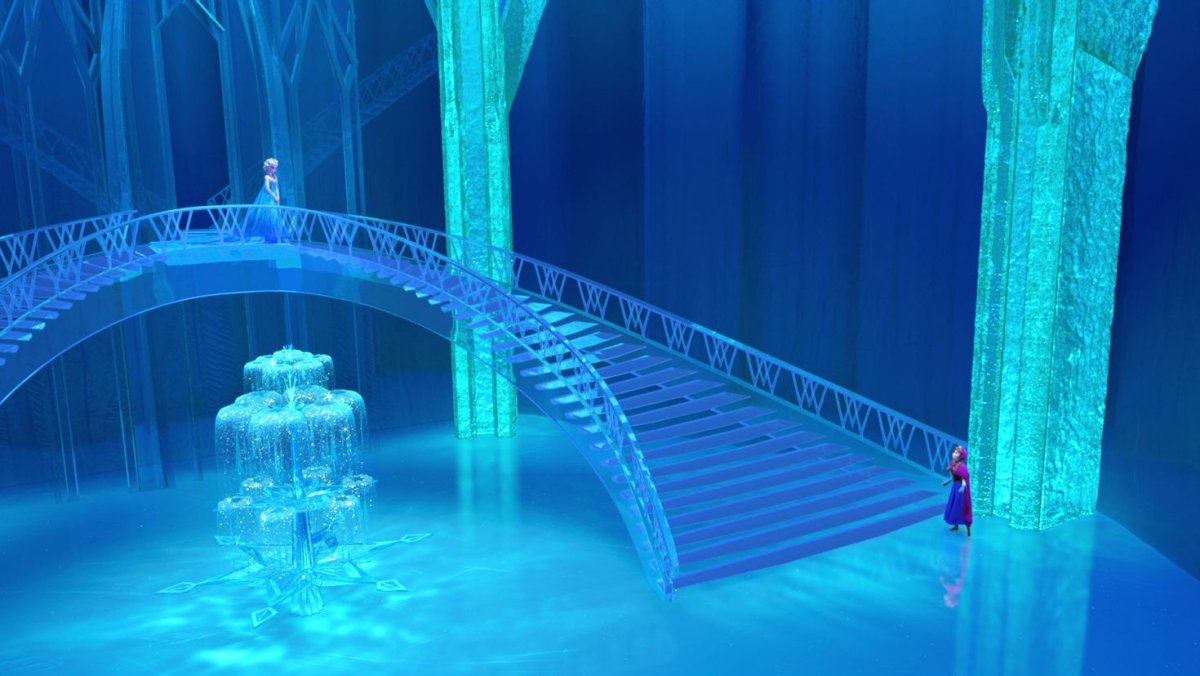 Ледяной дворец Эльзы вектор