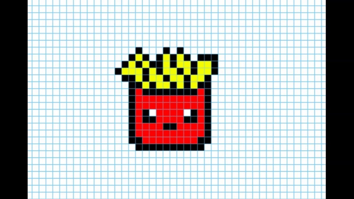 Какашка по клеткам в тетради