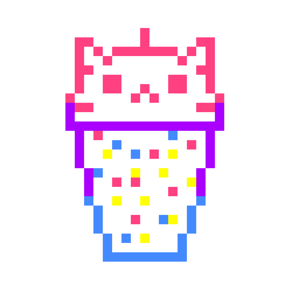 Котики по клеточкам маленькие