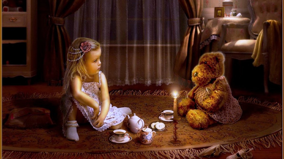 Красивые дети вечером