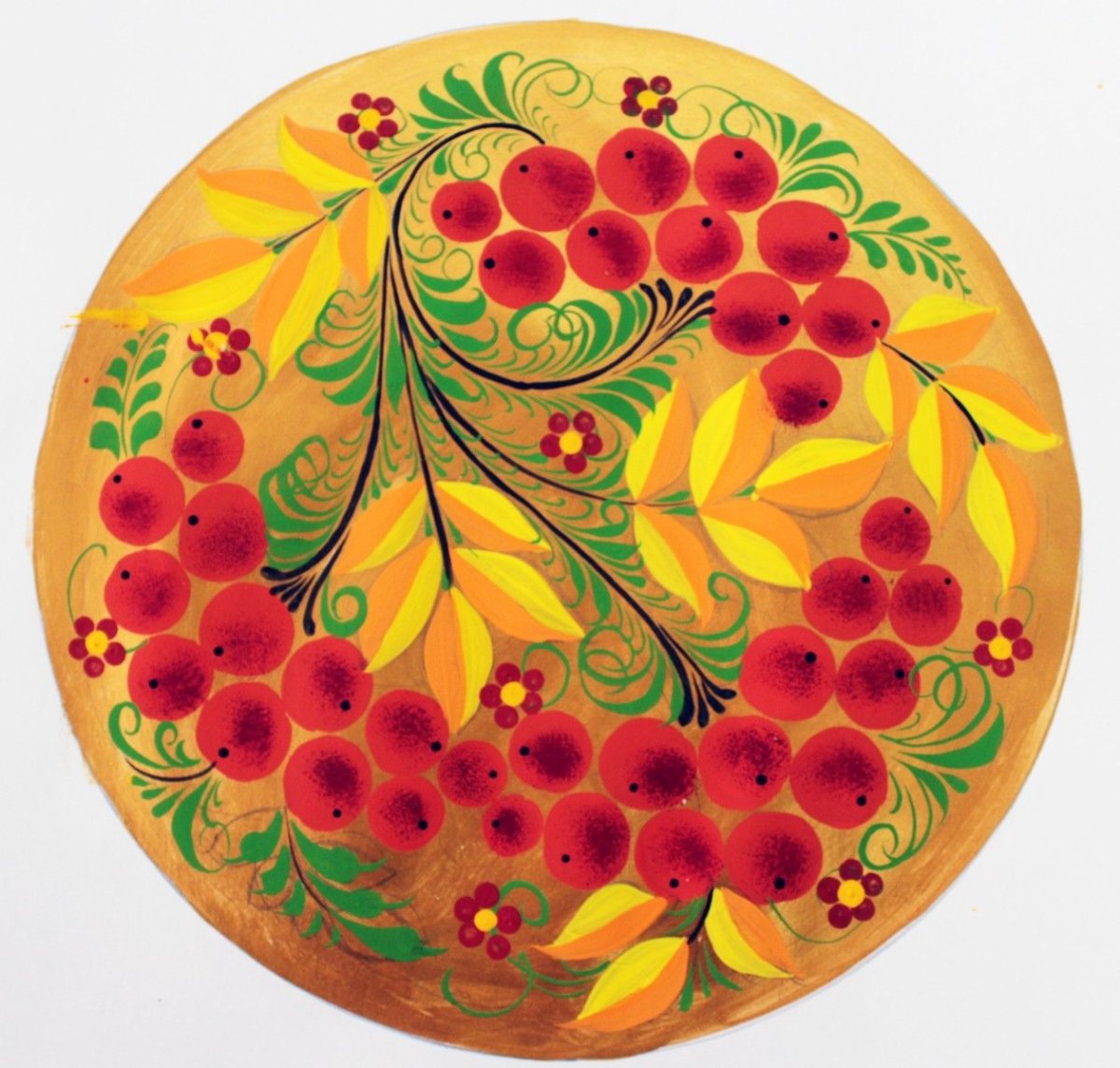 Хохломская роспись Рябинка