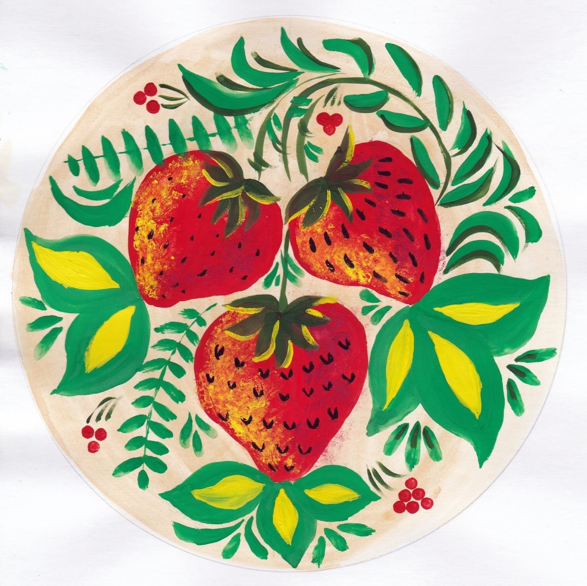 Этапы хохломской росписи