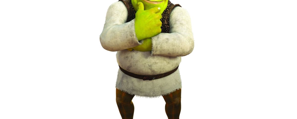 Шрек на белом фоне