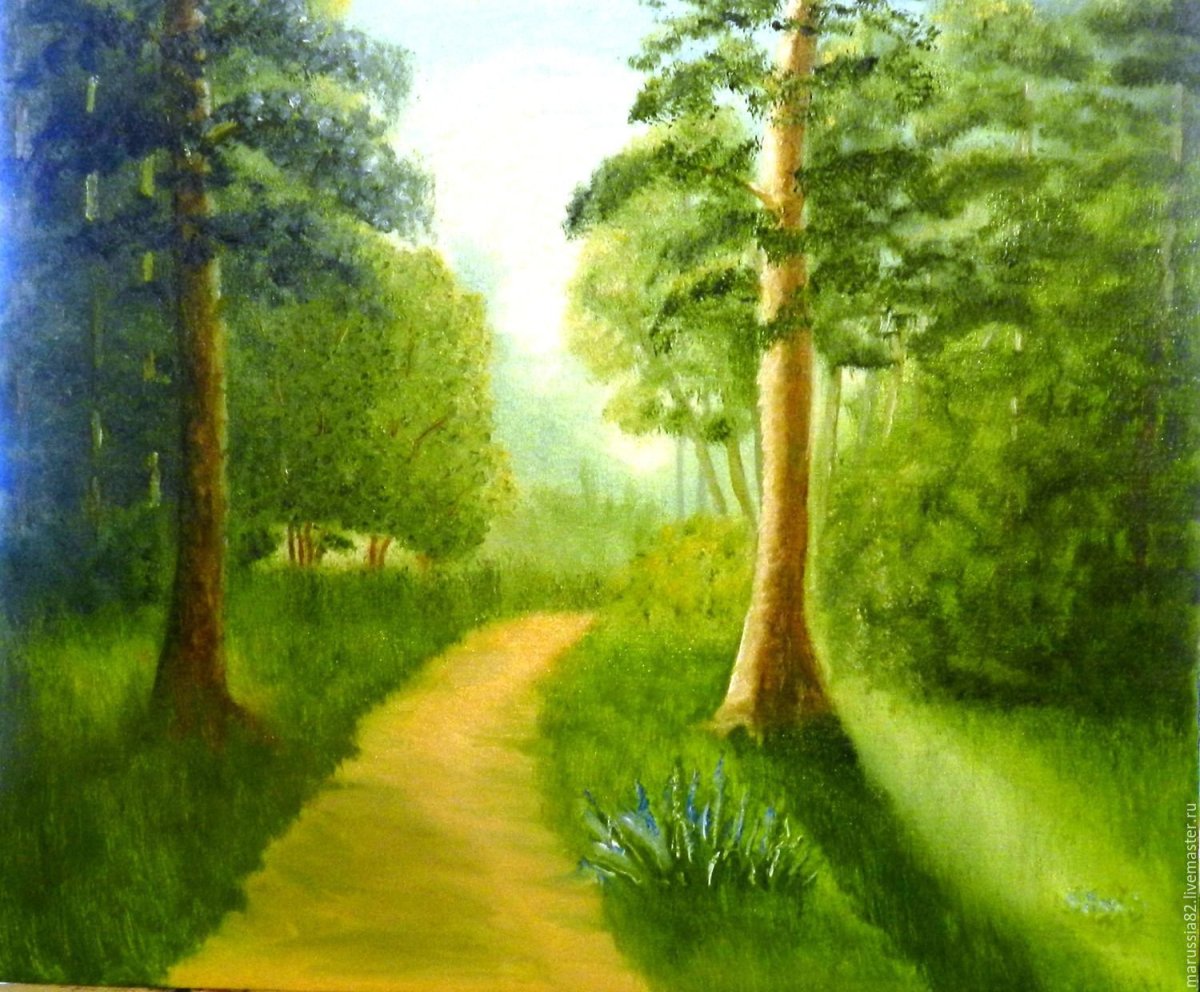 Рисунок леса для детей