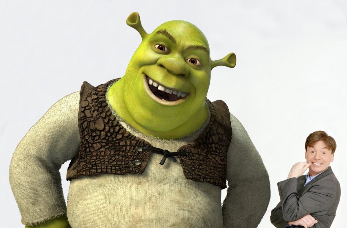 Шрек в полный рост на прозрачном фоне