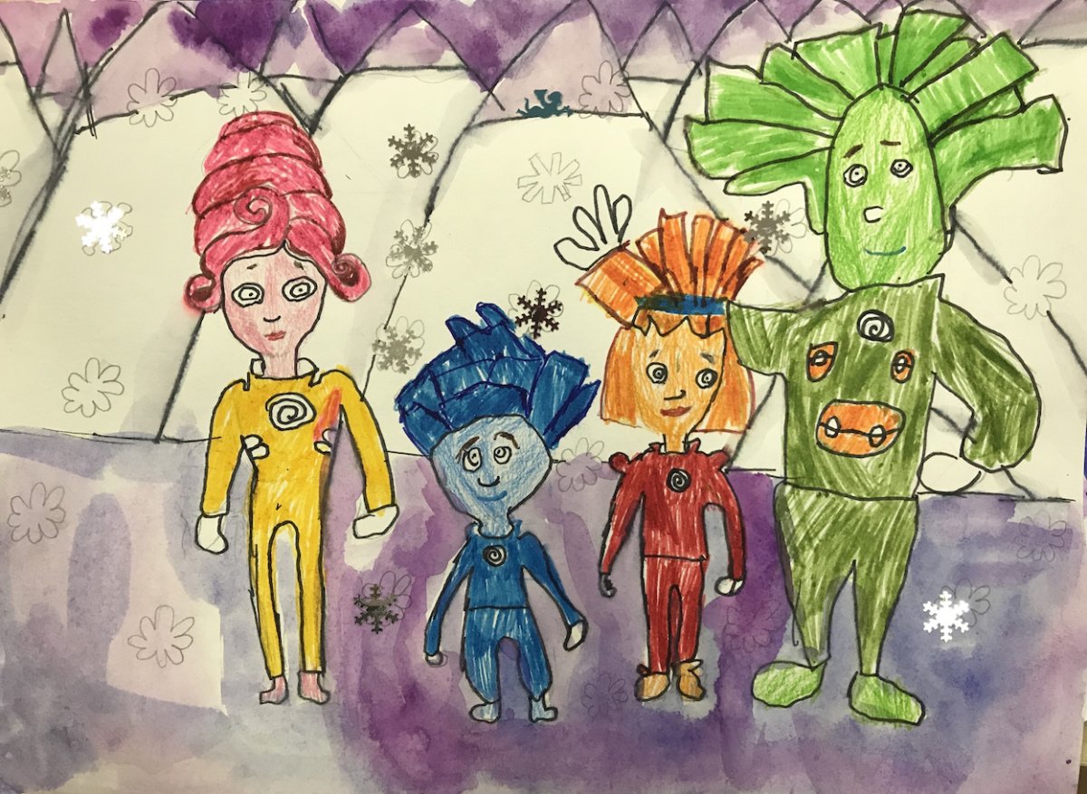 Раскраска Фиксики шпуля