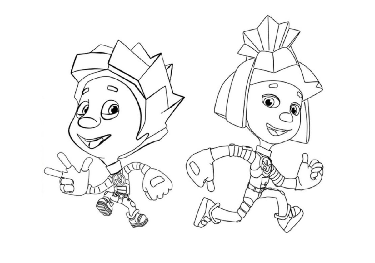 Фиксики Файер разукрашка