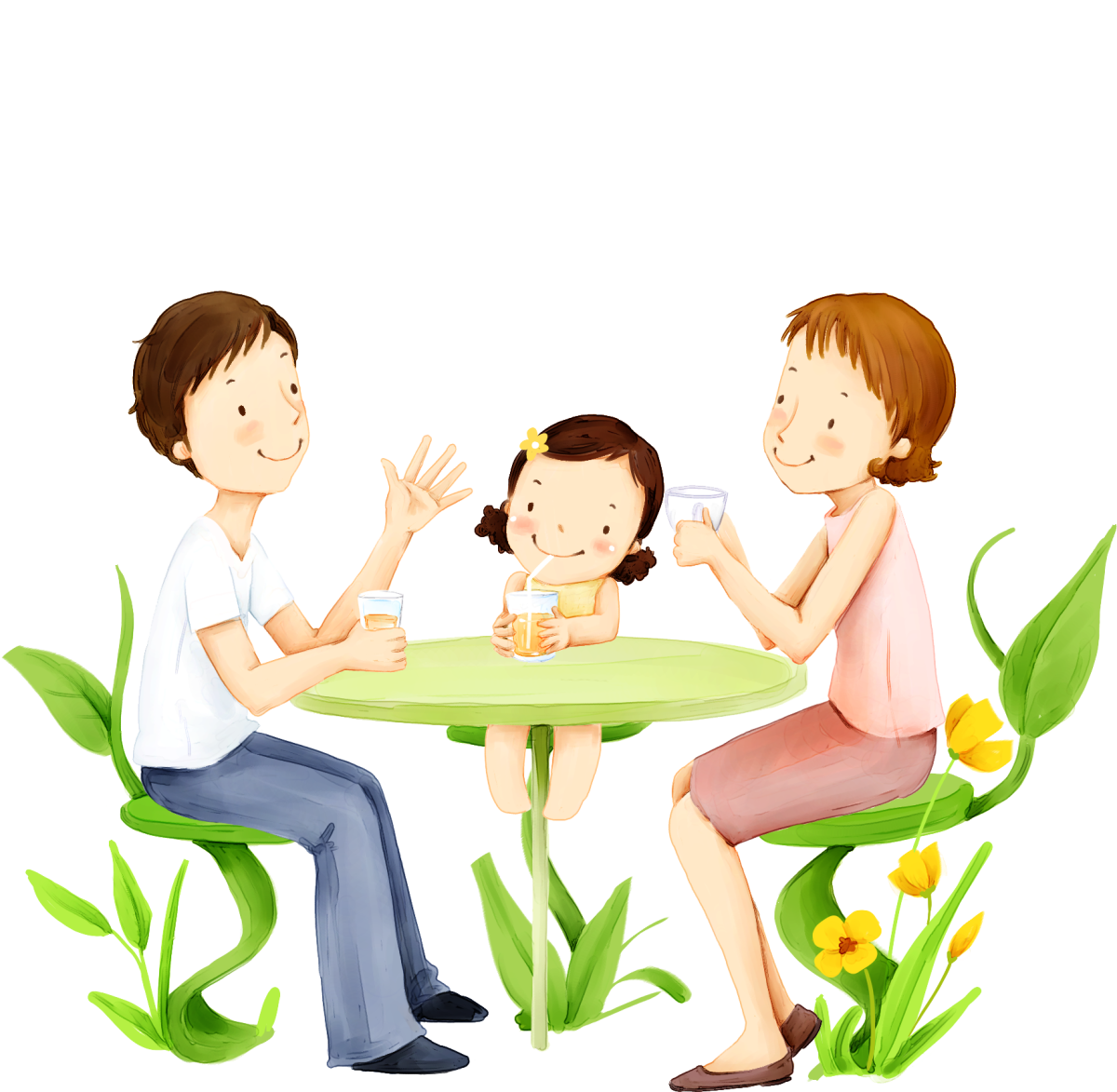 Фон для презентации дети и родители играют