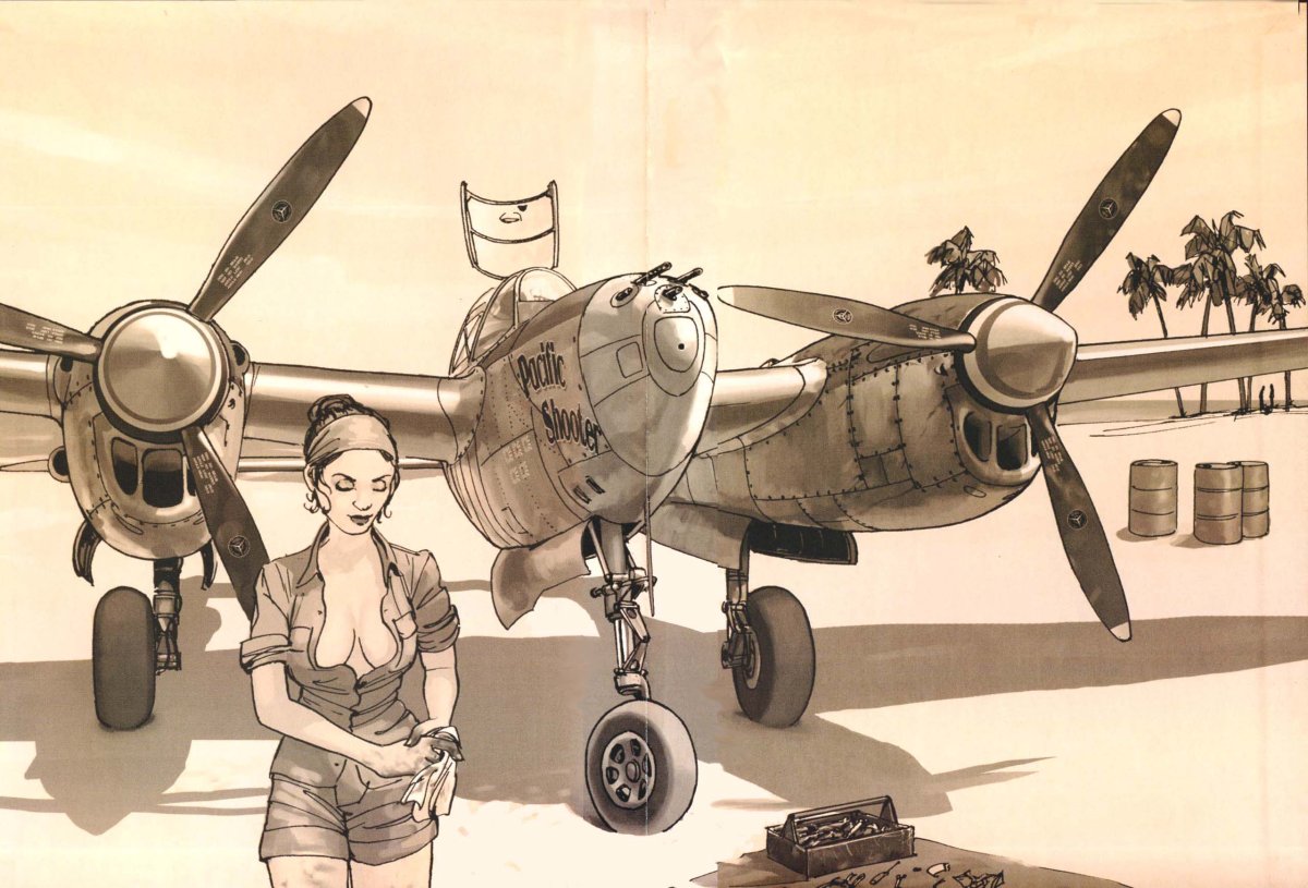 Самолетик и летчик рисованный