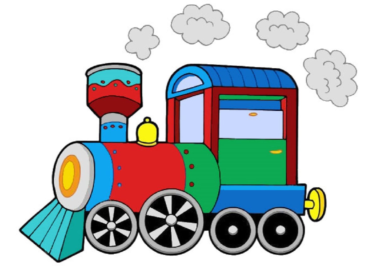 Паровоз вектор детский