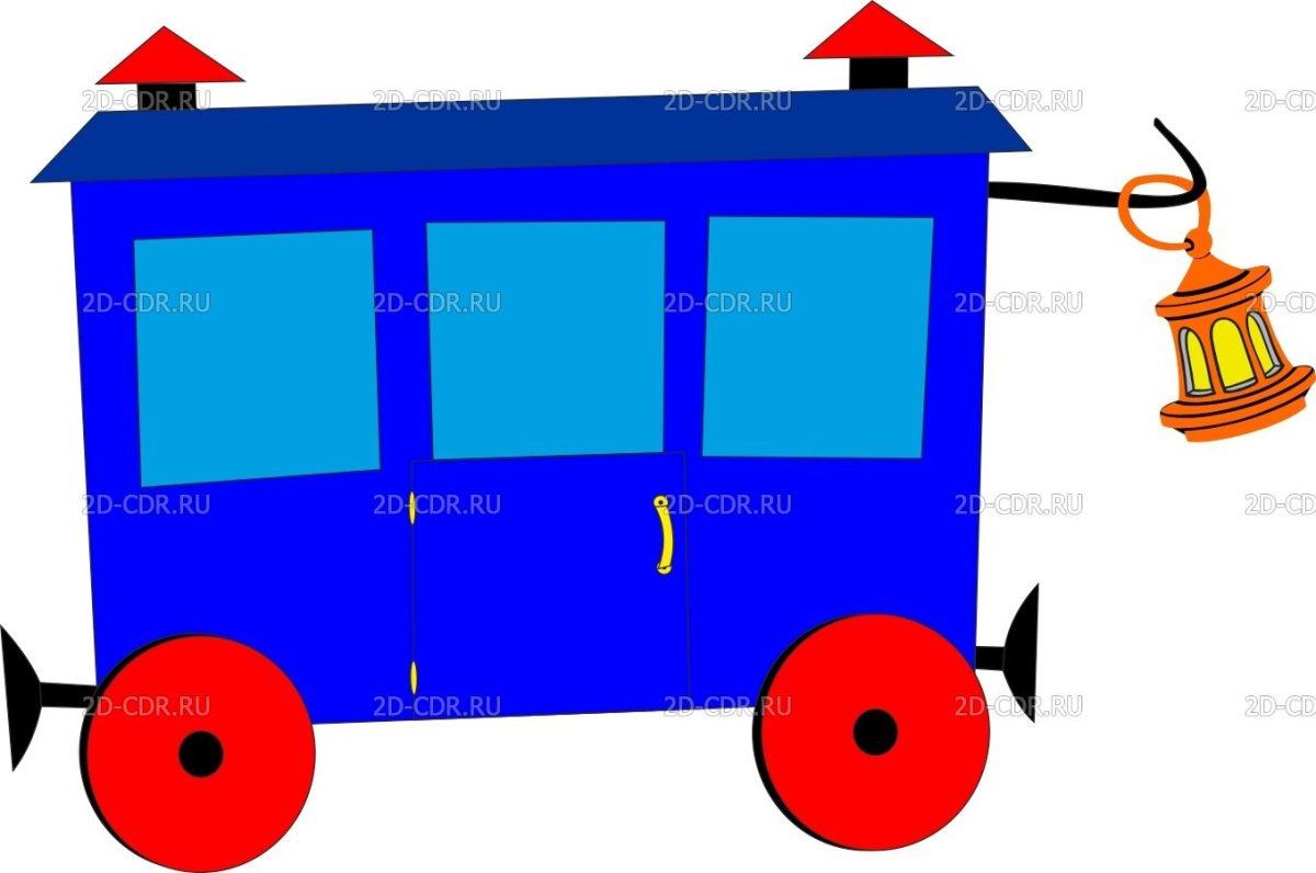 Паровоз с вагонами на белом фоне