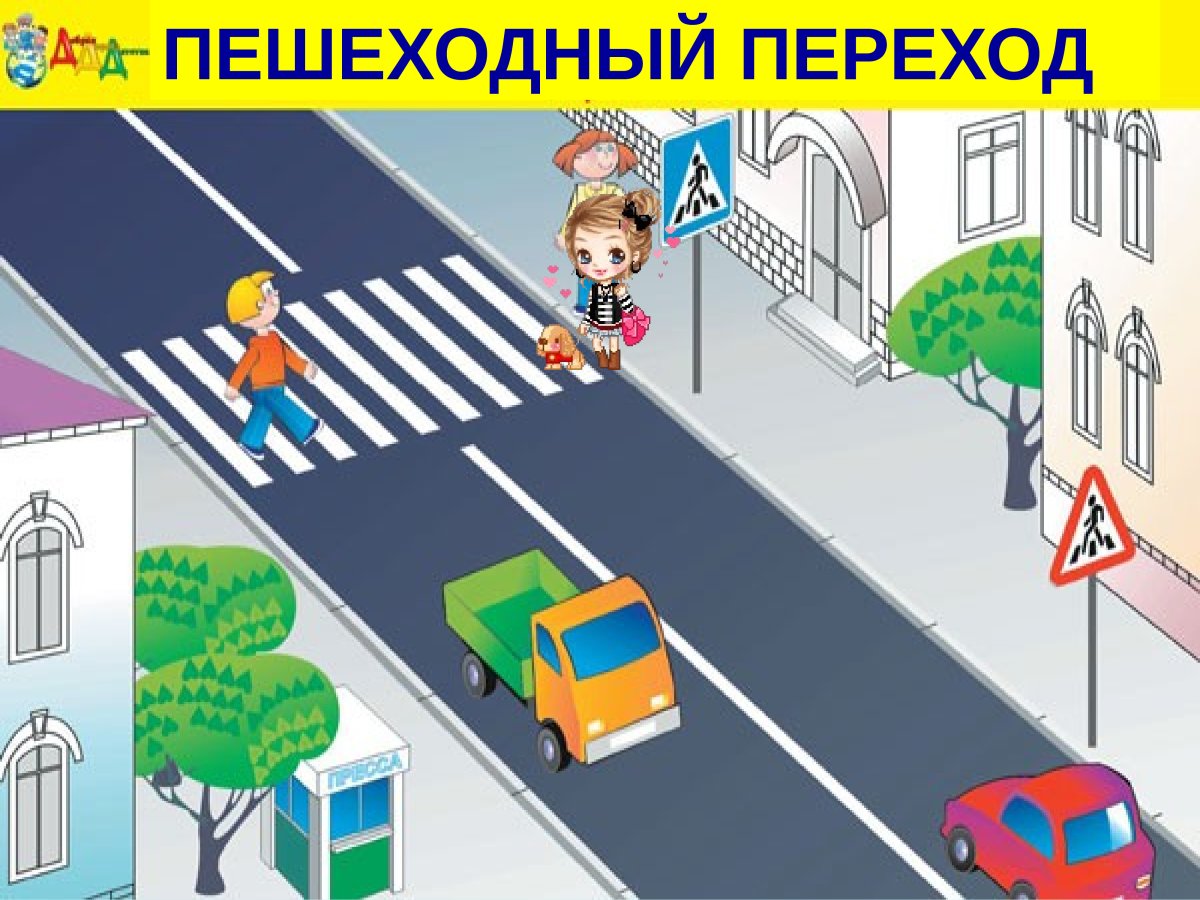 Зебра желтая ПДД