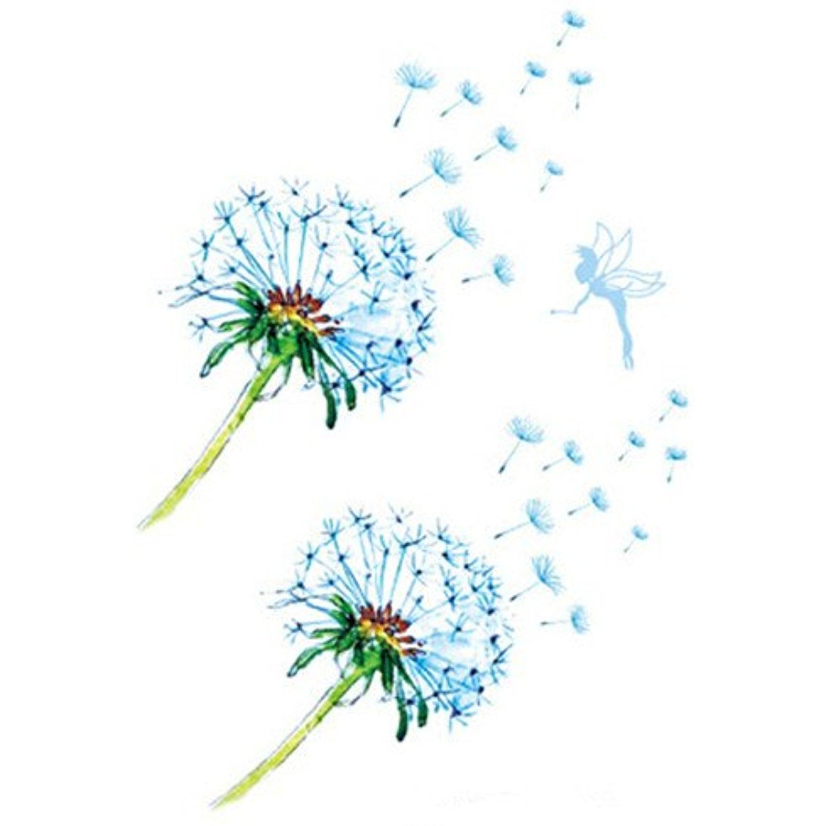 Тату одуванчик цветные эскизы