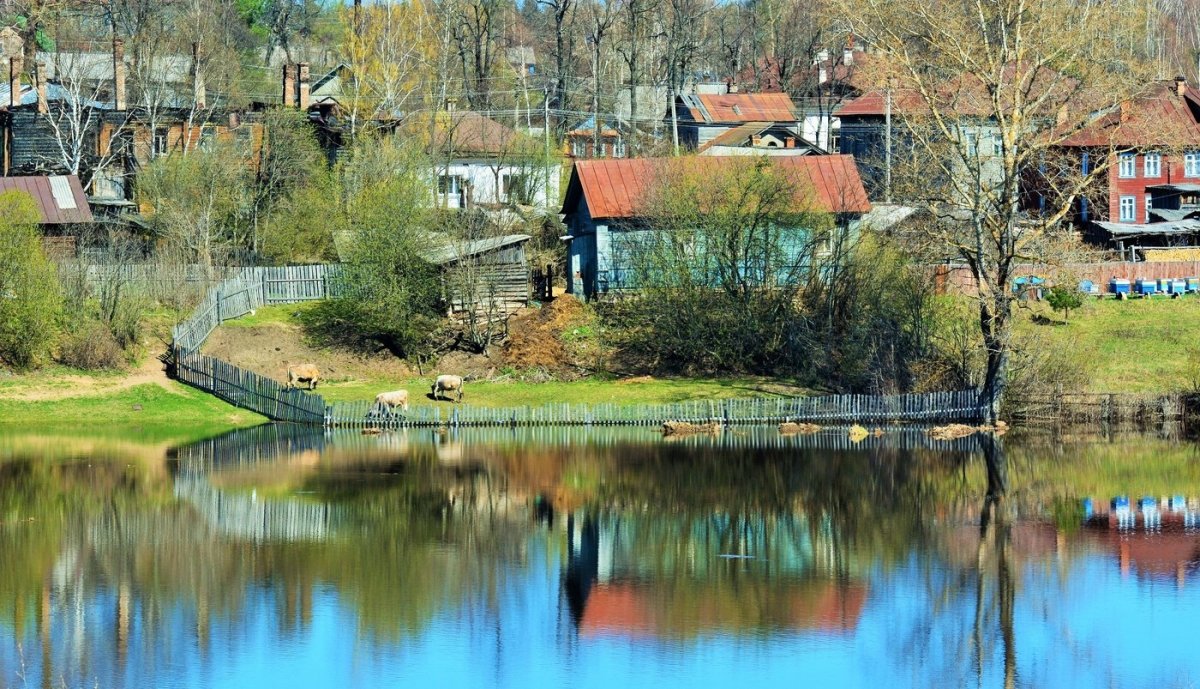 Весна в деревне