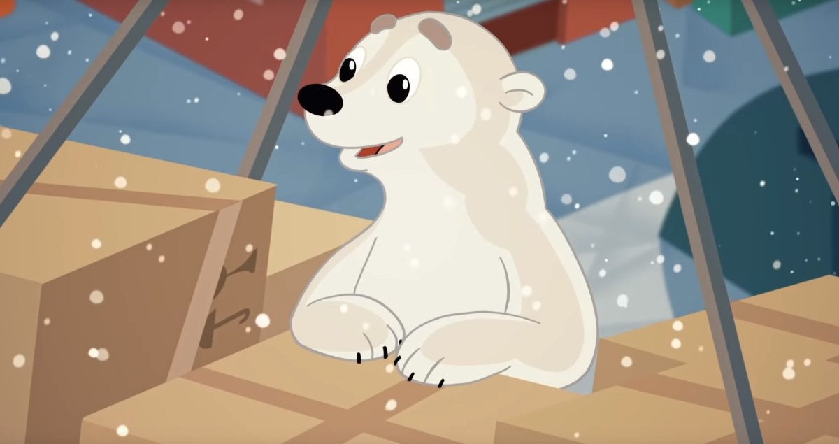 Мишка в новогоднем колпачке