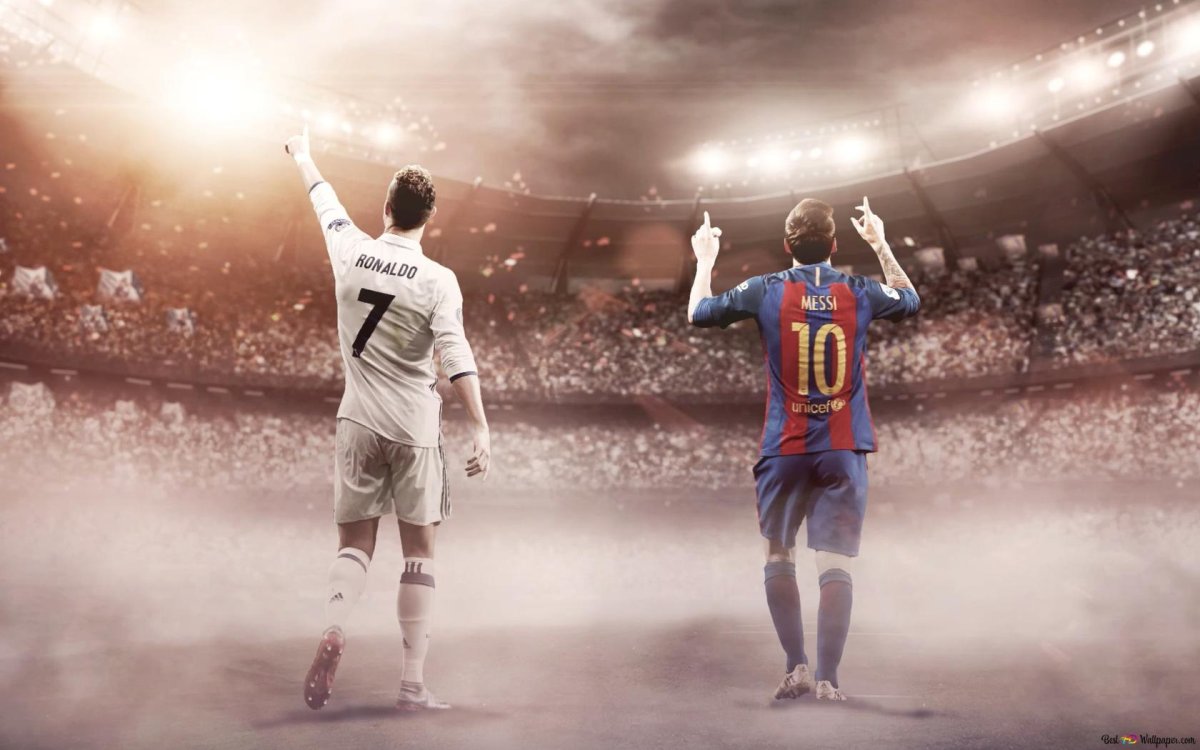 Роналду и Месси арт